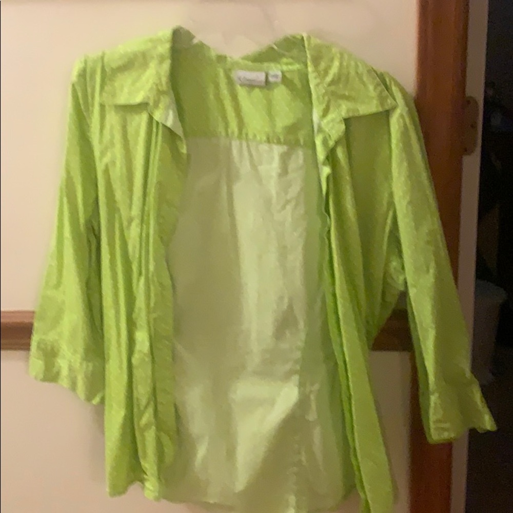 Kim Rogers, size XL green blouse